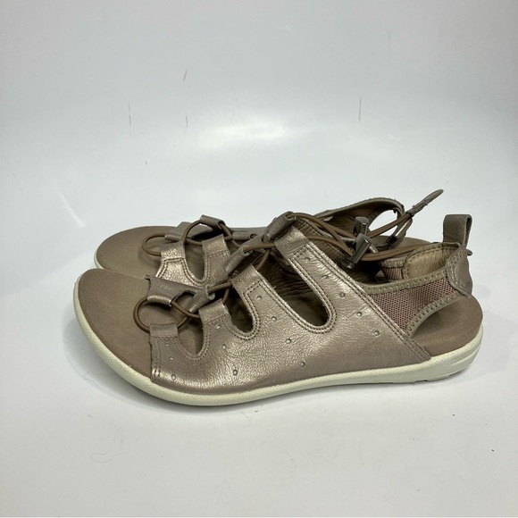 ECCO Jab Toggle sandals metallic leather size 7 - Picture 4 of 8